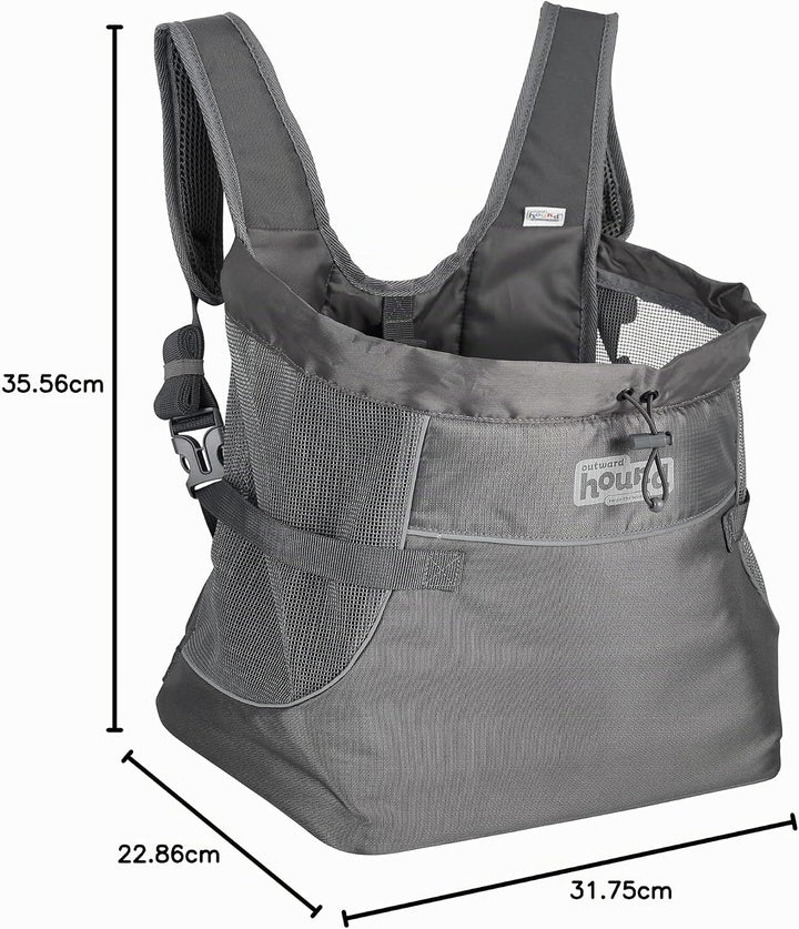 Outward Hound PupPak Hunde-Tragetasche, Grösse M, Grau PupPak Frontträger Medium grau, PupPak Frontt