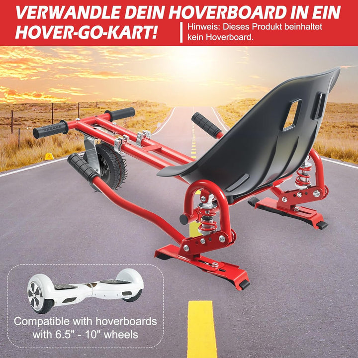 Hoverboard Sitz, Hoverkart Sitz für Universal 6,5"-10" Wheel Balancing Sitzscooter mit Innovativer F