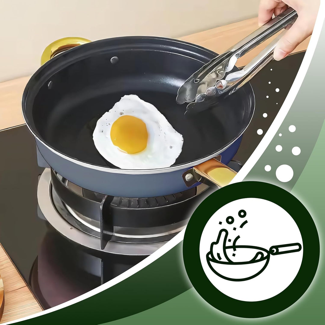 Retoo Topf und Pfannenset Induktion 12-teilig Kochtopf Set mit Glasdeckel, Topfset mit Kühlbleibende