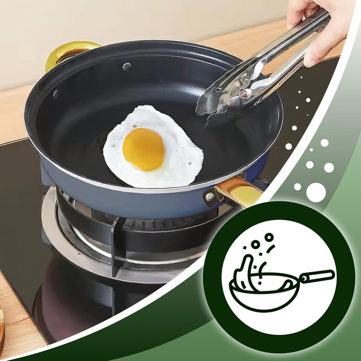 Retoo Topf und Pfannenset Induktion 12-teilig Kochtopf Set mit Glasdeckel, Topfset mit Kühlbleibende