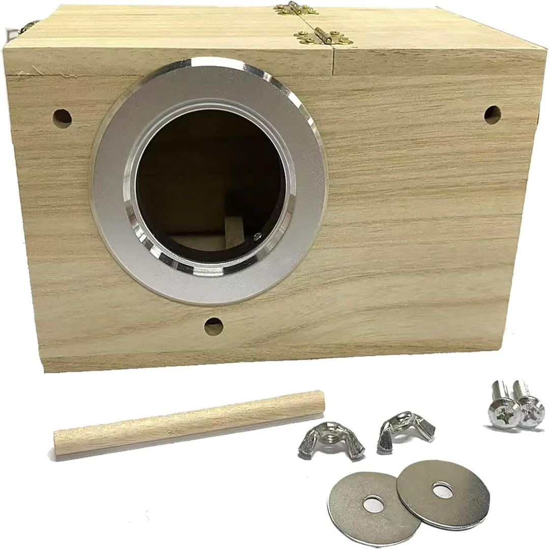 Massivholz Papagei Zucht Box Wellensittich Holz Zuchtbox Vogelzuchtbox Wellensittichhaus Sittich Nis
