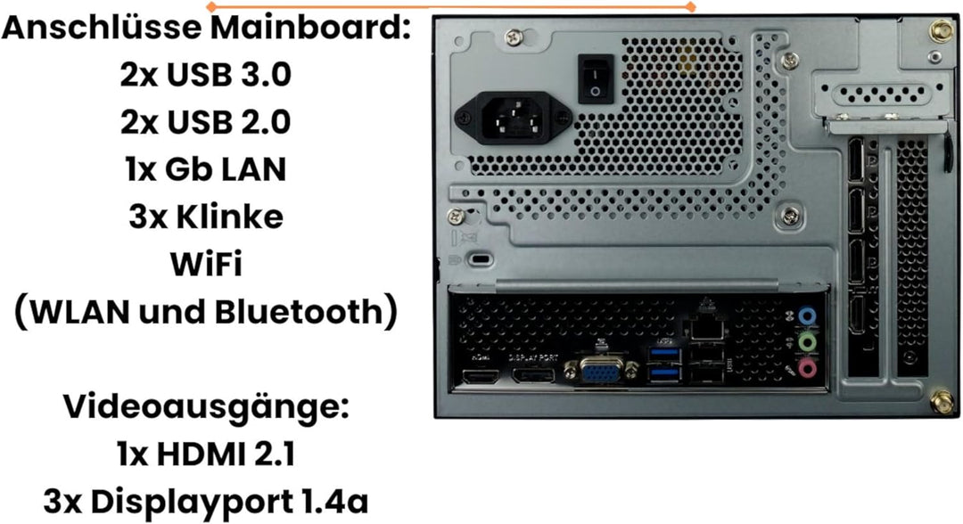 DeskMeet-PC Intel Core i9-14900 (5,8 GHz Turbo) Nvidia RTX 4060 Ti 8GB GDDR6 64GB DDR4 RAM 2TB M.2 S