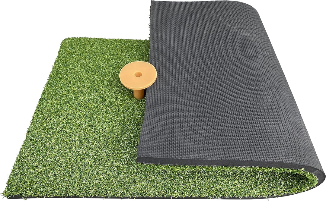 LL-Golf ® Golf Abschlagmatte 60x30 cm/Übung Training Matte/Übungsmatte inklusive Gummi Tee/ideal zum