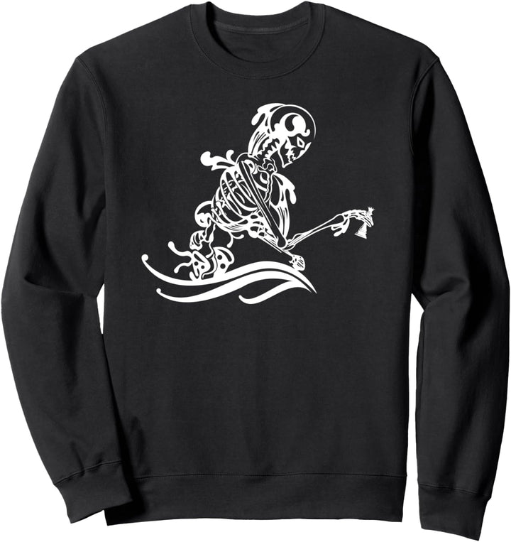 Schachspieler Skelett König Schach Sweatshirt