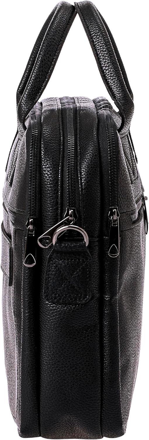 Redbridge Herren Schultertasche Messenger Bag Umhängetasche Kunstleder Schwarz, Schwarz