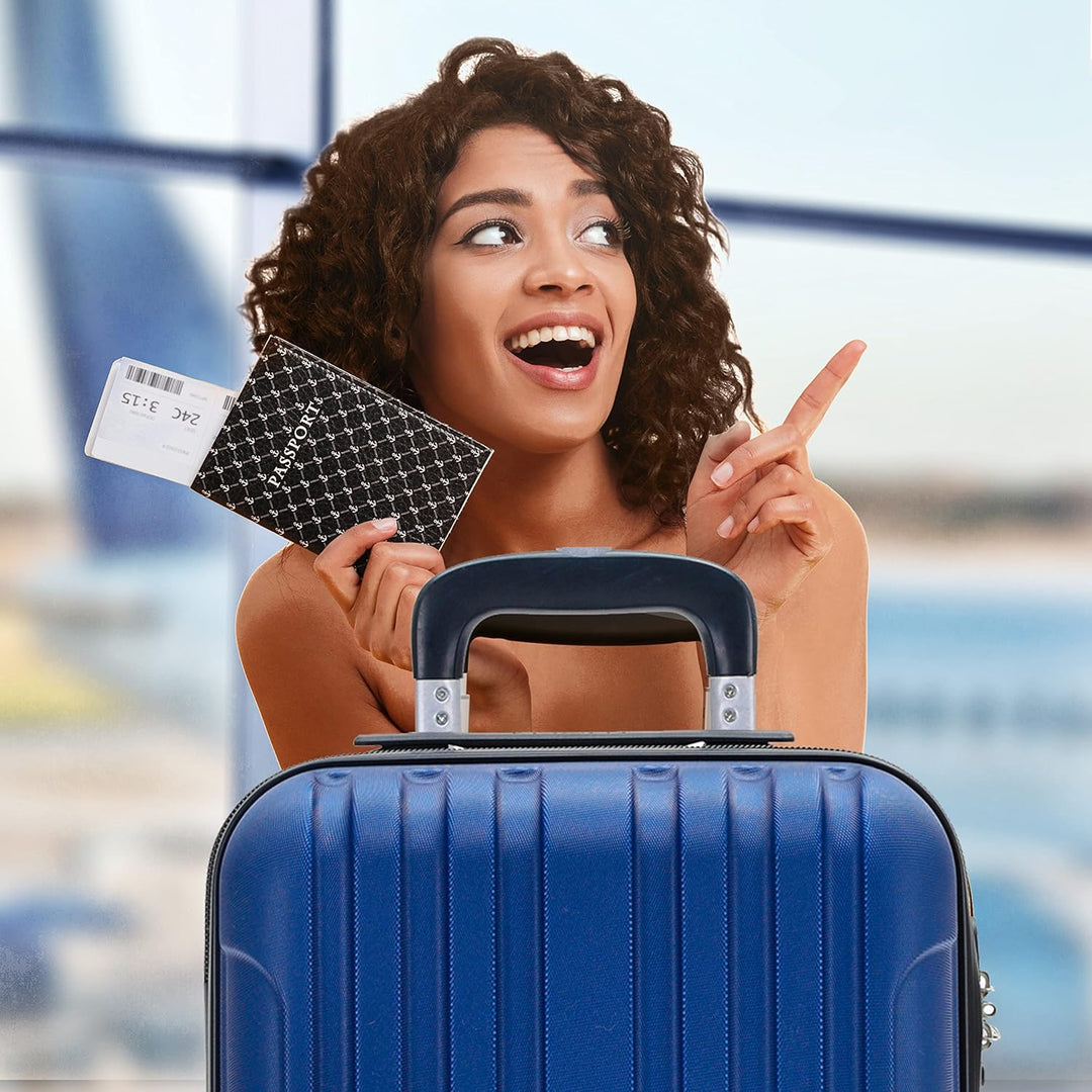 Flight Knight Premium-Reisekoffer - 8 Spinner-Rader - TSA-Kombinationsschloss - leichtes ABS-Hartsch