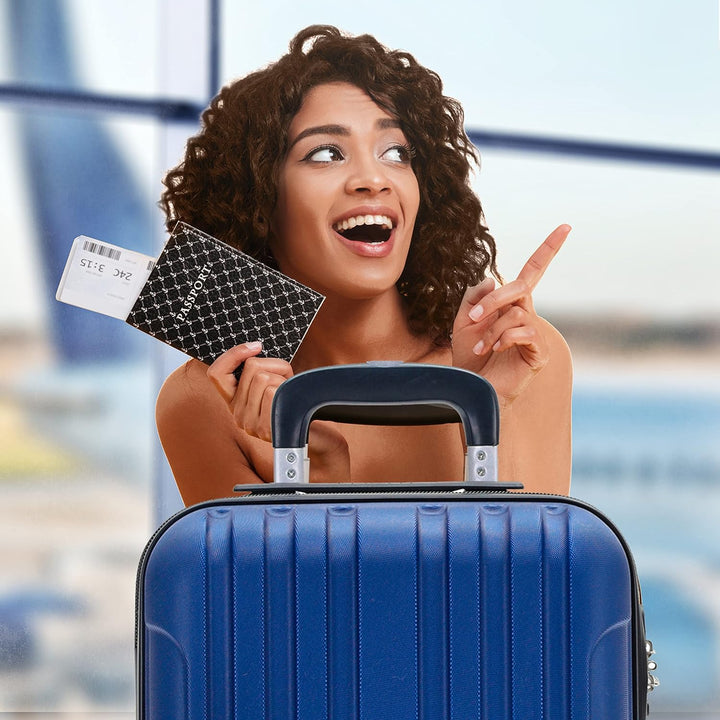 Flight Knight Premium-Reisekoffer - 8 Spinner-Rader - TSA-Kombinationsschloss - leichtes ABS-Hartsch