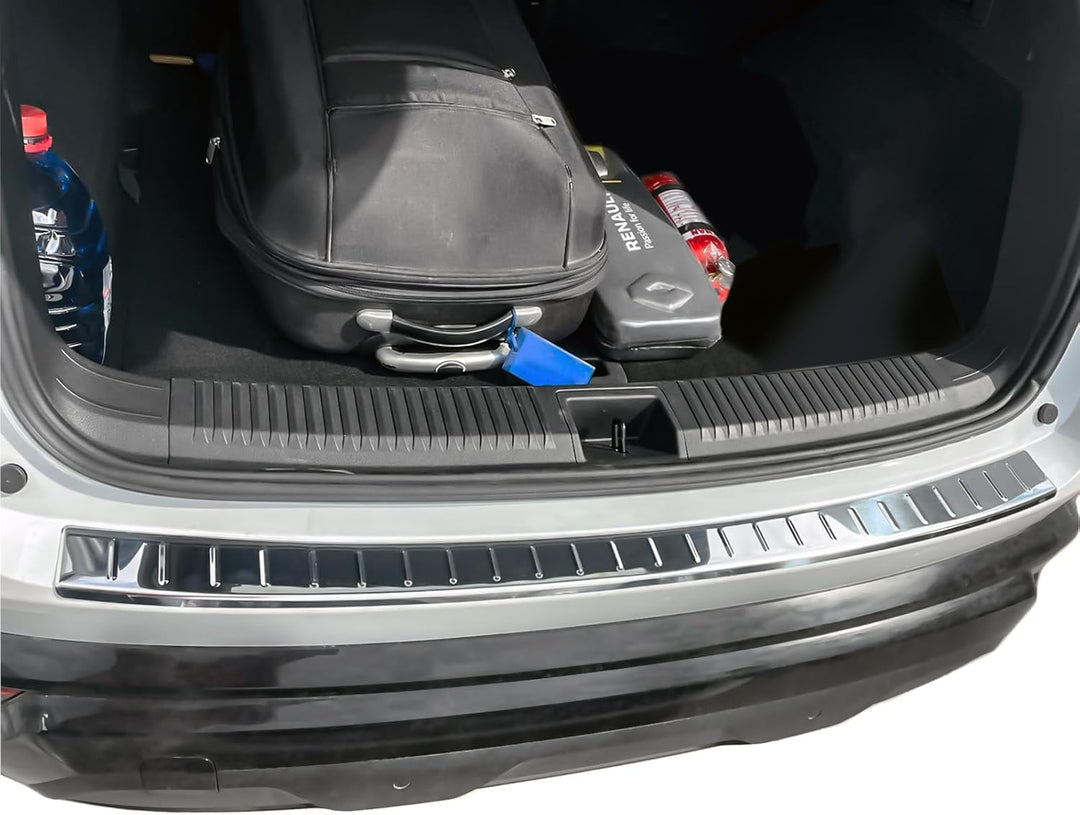 RECAMBO Ladekantenschutz Edelstahl Hochglanz poliert, Chrom Look - kompatibel für Renault Austral -