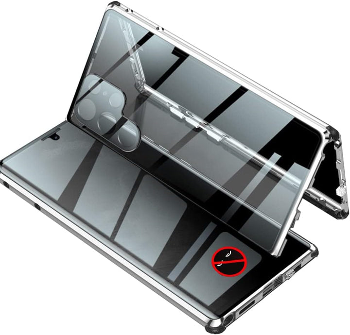 CeeEee Anti-Peep Hülle für Galaxy S23 Ultra Case 5G Kameraschutz Magnetisch Handyhülle Doppelseitig