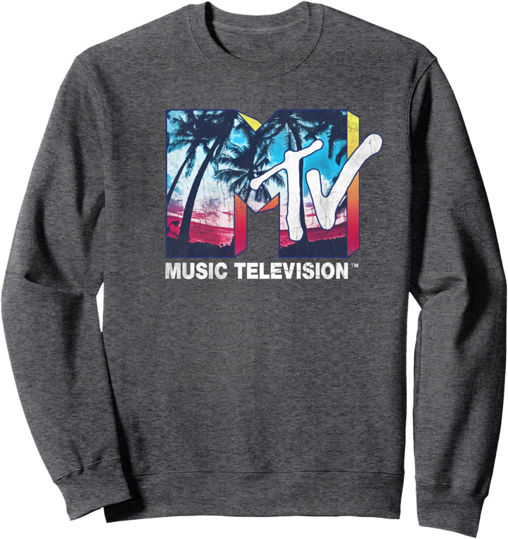 MTV Neon Sunset Bold Logo Sweatshirt
