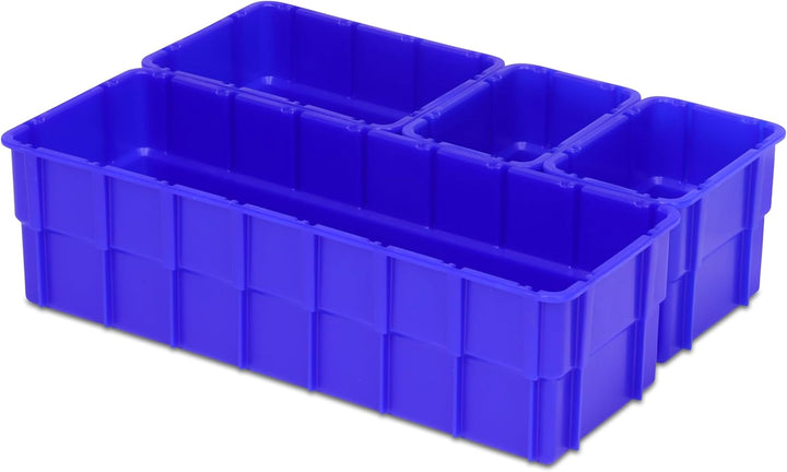 Einsatzkasten Einteilungs-Set für Eurobehälter, Schubladen mit Innenmass 362x262 mm (LxB), 102 mm ho