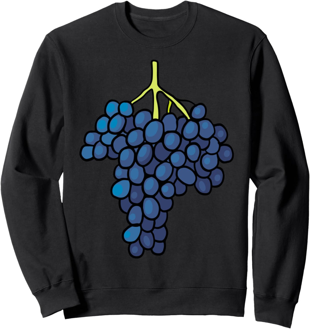 Blaue Weintrauben Trauben Obst Vegetarier Veganer Sweatshirt