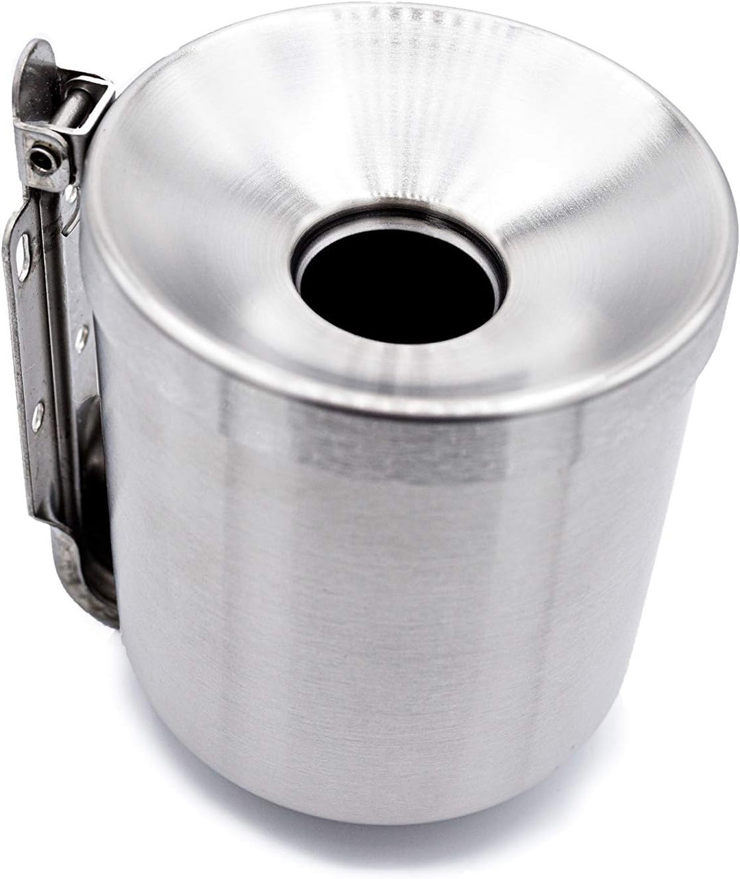 Edelstahl Kipp Wandaschenbecher 0,6 L (90 x100mm). Sicherheitsaschenbecher für Gastronomie und Zuhau