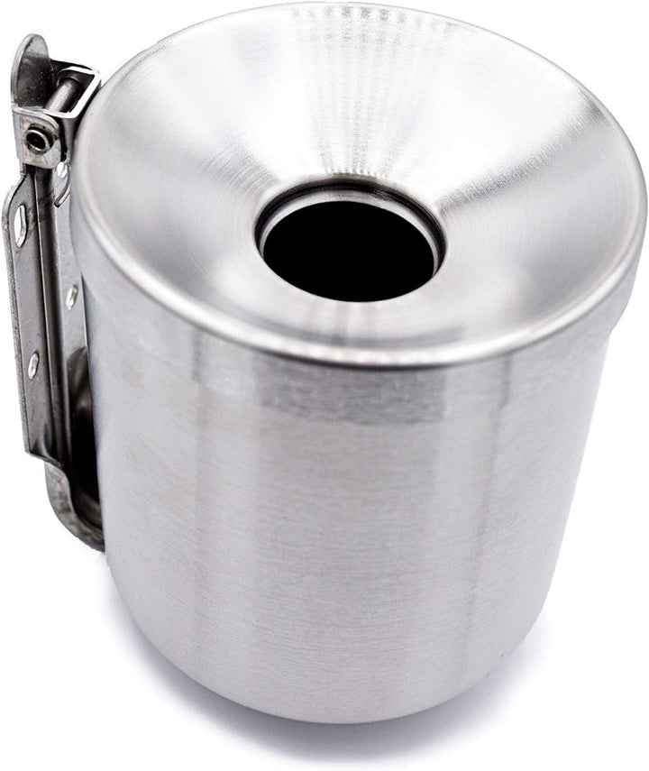 Edelstahl Kipp Wandaschenbecher 0,6 L (90 x100mm). Sicherheitsaschenbecher für Gastronomie und Zuhau