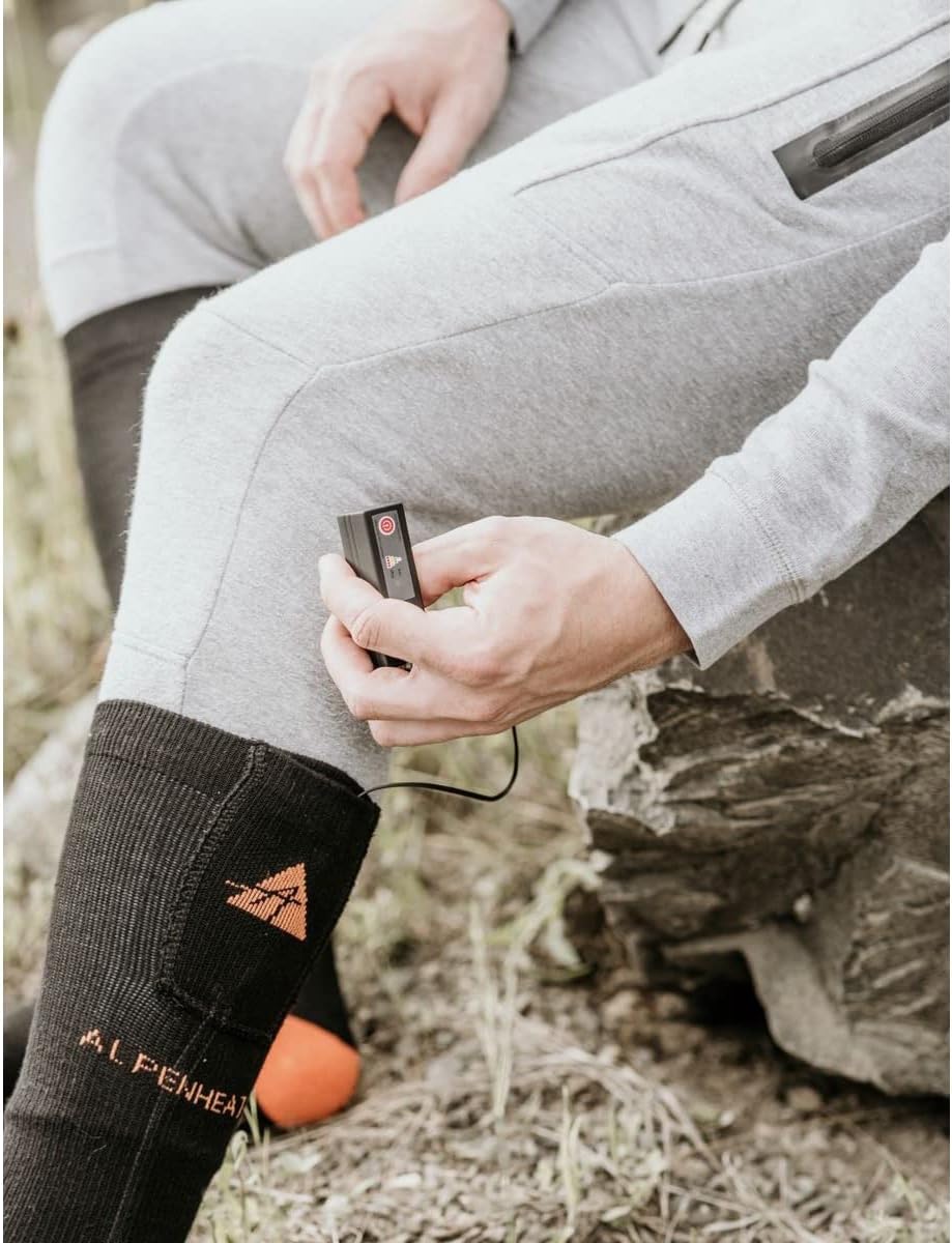 Alpenheat Fire Beheizte Socken 36-38 Schwarz/Orange, 36-38 Schwarz/Orange