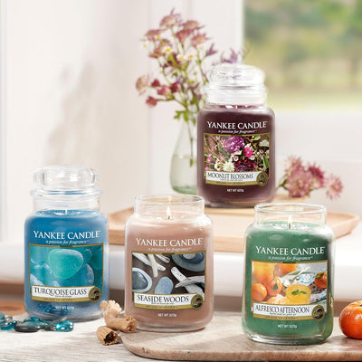 Yankee Candle Duftkerze im Glas (gross) | Seaside Woods | Brenndauer bis zu 150 Stunden