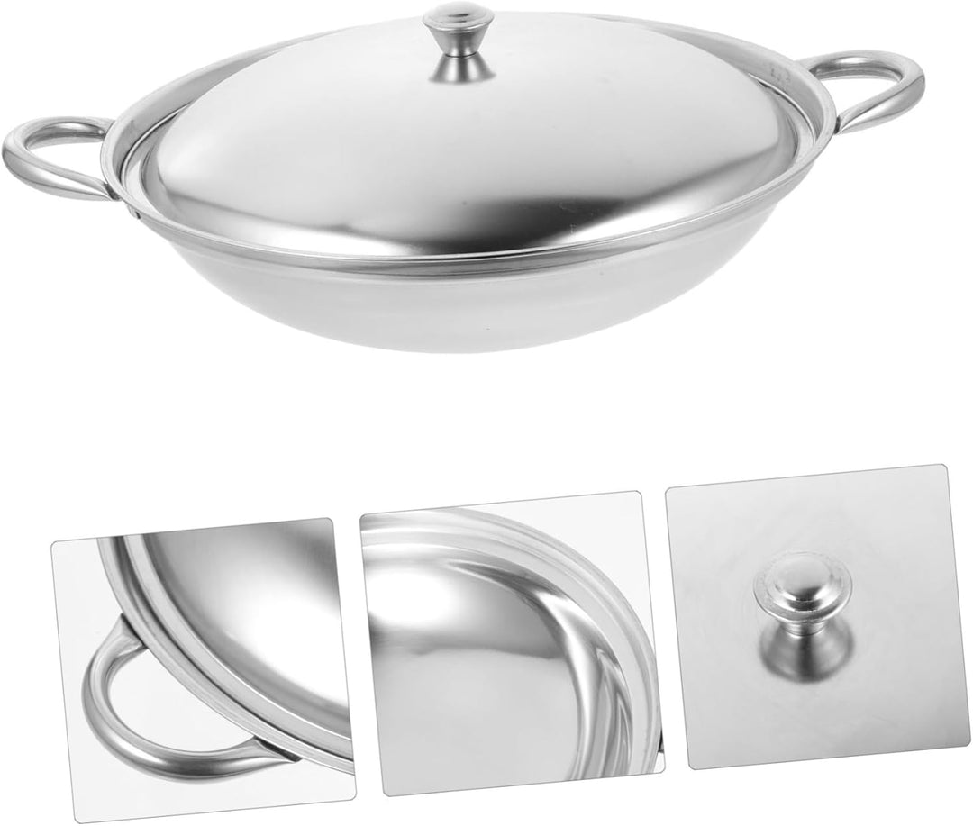 Ciieeo Kochtopf Mit Deckel Aus Edelstahl Fassungsvermögen Für Und Suppenköcheln Mit Doppelgriffen Fü