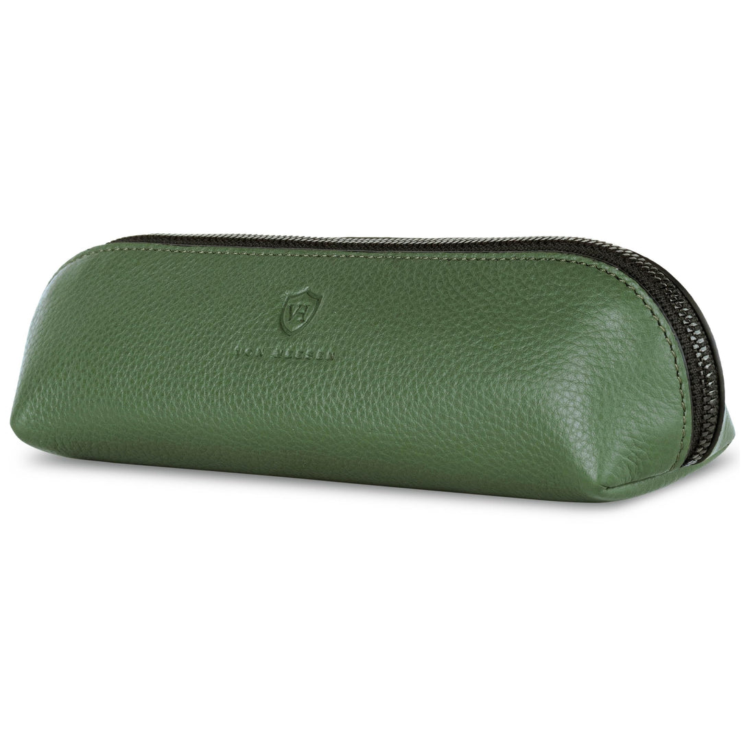 VON HEESEN® Echtleder Federmäppchen Leder Federmappe Etui für Stifte Mäppchen Schule Federtasche Uni