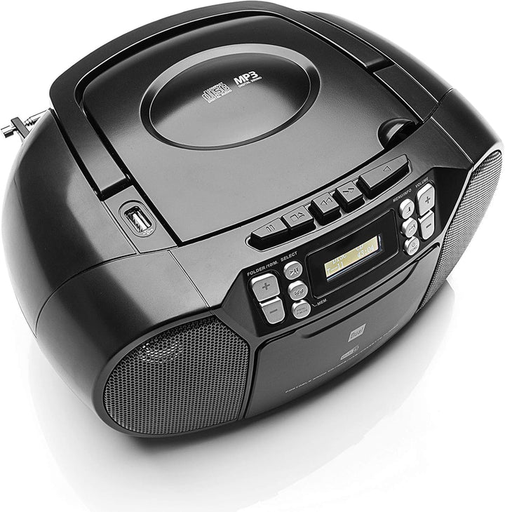 Dual,75961,DAB-P AA8210 Kassettenradiomit Schwarz, Schwarz