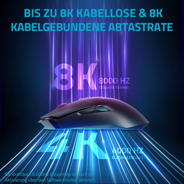 Rapoo VT2PRO kabellose 2,4 GHz High-Performance Gaming-Maus mit 26000 DPI optischem Sensor, 50 G Bes