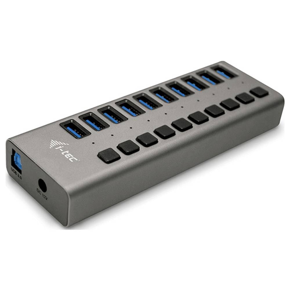 i-tec USB 3.0 Charging HUB 10-Port mit Externem Netzadapter 48W - 10x USB Ladeport Single, Single