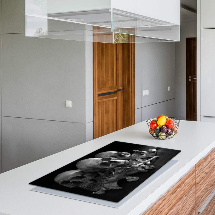 TMK | Herdabdeckplatte 90x52 cm Glas Ceranfeldabdeckung Induktion Herdschutz Spritzschutz Glasplatte