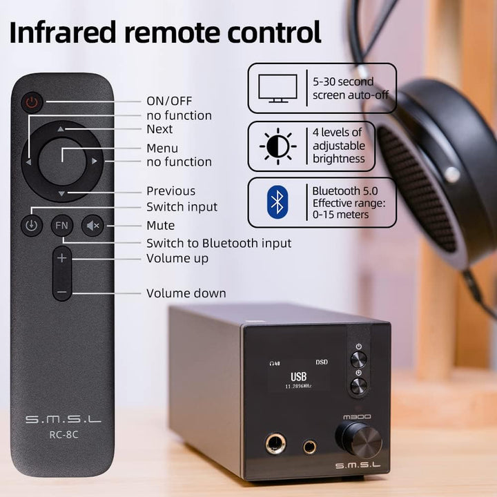 SMSL M300SE(Upgraded),Zwei CS43131 Chip MQA Audio Decoder Ohr Verstärker All-in-one,Dritte Generatio