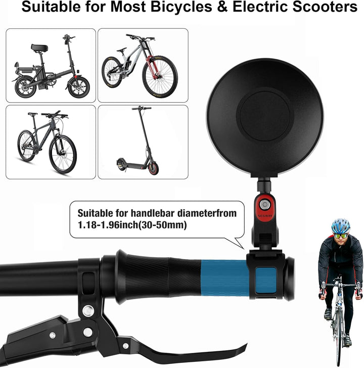 2 Stück Rückspiegel für Segway Ninebot MAX G30 & G3, Einstellbarer Weitwinkel-Rückspiegel, Kompatibe