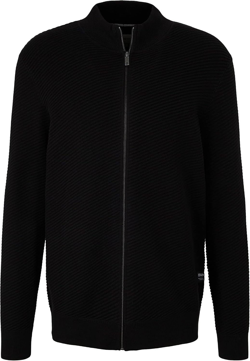 TOM TAILOR Denim Herren Strickjacke mit Stehkragen S 10903 - Anthracite Gray, S 10903 - Anthracite G