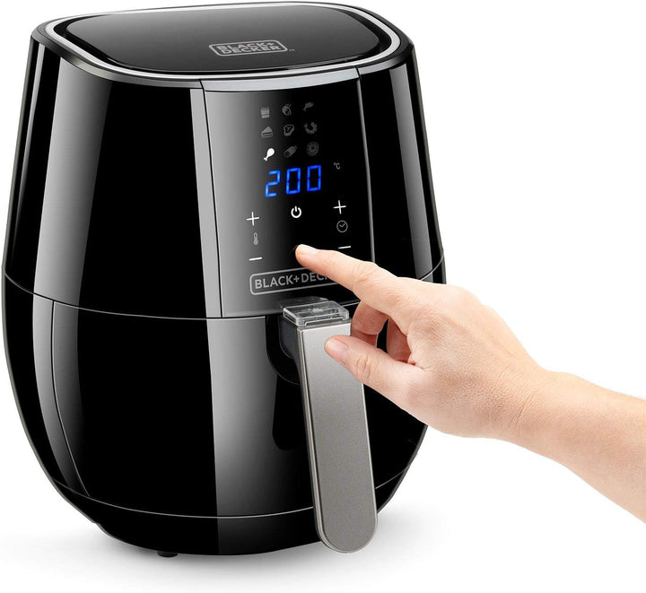 BLACK+DECKER BXAF3500E - Digitale Heissluftfritteuse, 1500W, 3l, Ohne Öl, Frittieren, braten, backen