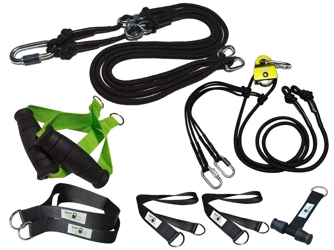 PREMIUM Schlingentrainer Komplett Set, Made in Germany, geprüft & zertifiziert, 2 Slingtrainer im Kr