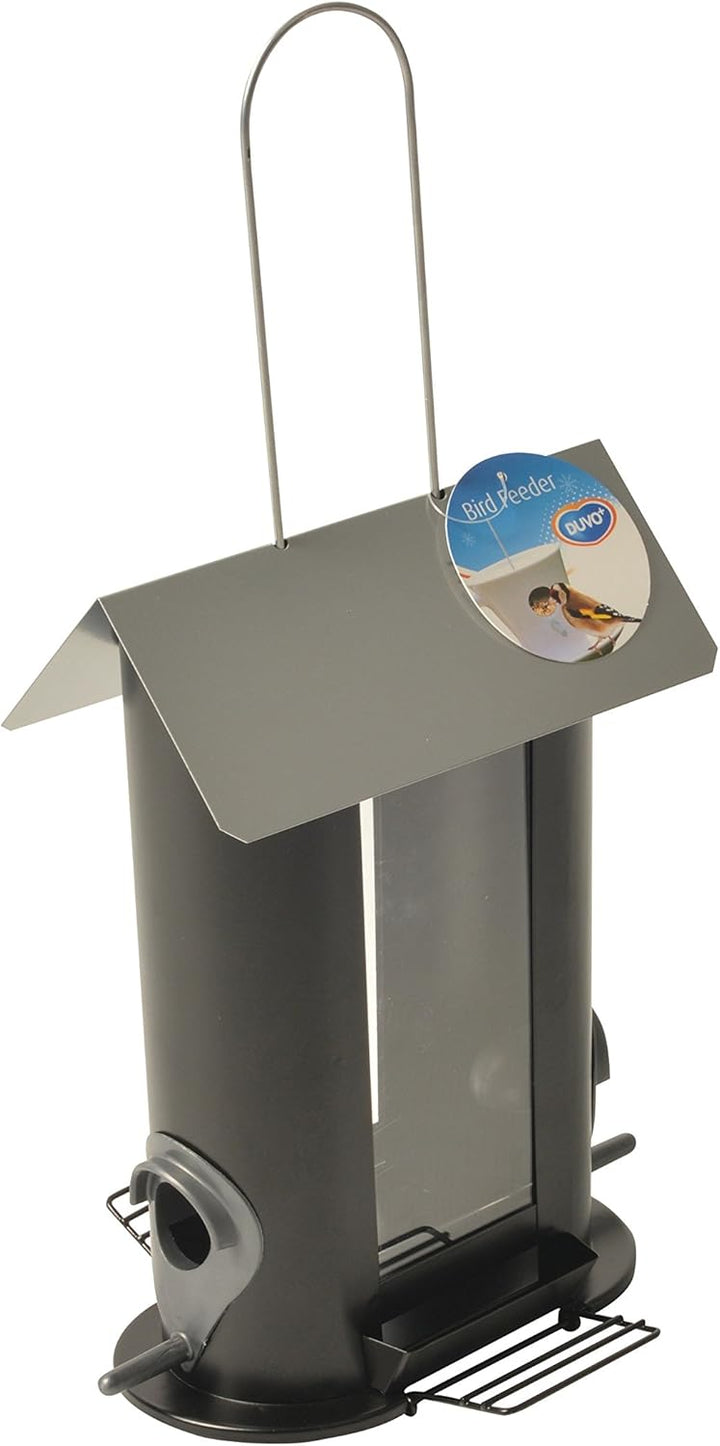 Duvo+ 435029 Futterspender Metall Für Getreide 2 Seiten, schwarz
