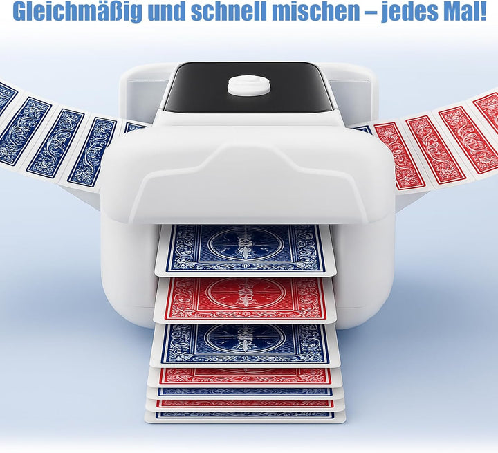 Kartenmischmaschine Elektrische - Automatisch & wiederaufladbar Kartenmischer geräuscharm, gleichmäs