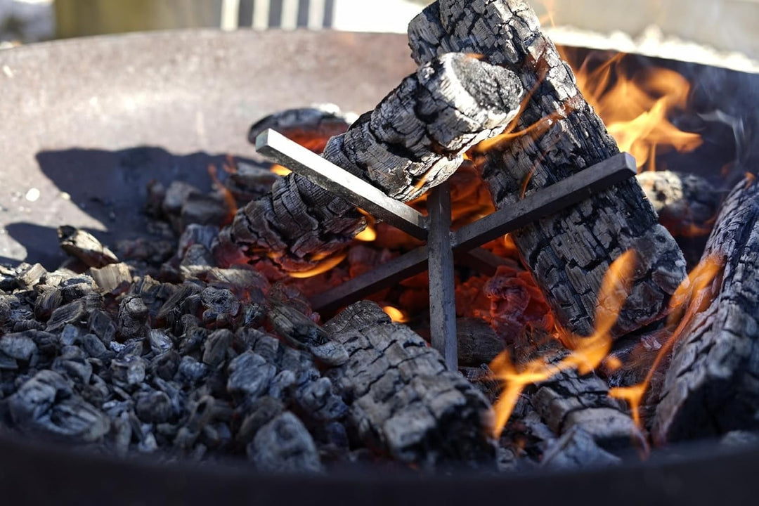 Feuerkreuz Feuerbock Kamin Feuerschale Lagerfeuer Edelstahl (200x200x200mm), 200x200x200mm