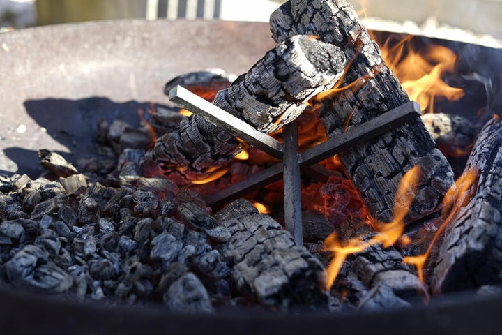 Feuerkreuz Feuerbock Kamin Feuerschale Lagerfeuer Edelstahl (200x200x200mm), 200x200x200mm