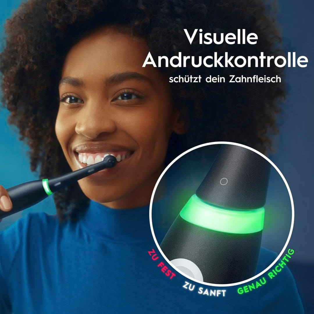 Oral-B iO Series 3 Elektrische Zahnbürste oder Electric Toothbrush, Doppelpack, 2 Aufsteckbürsten, 3