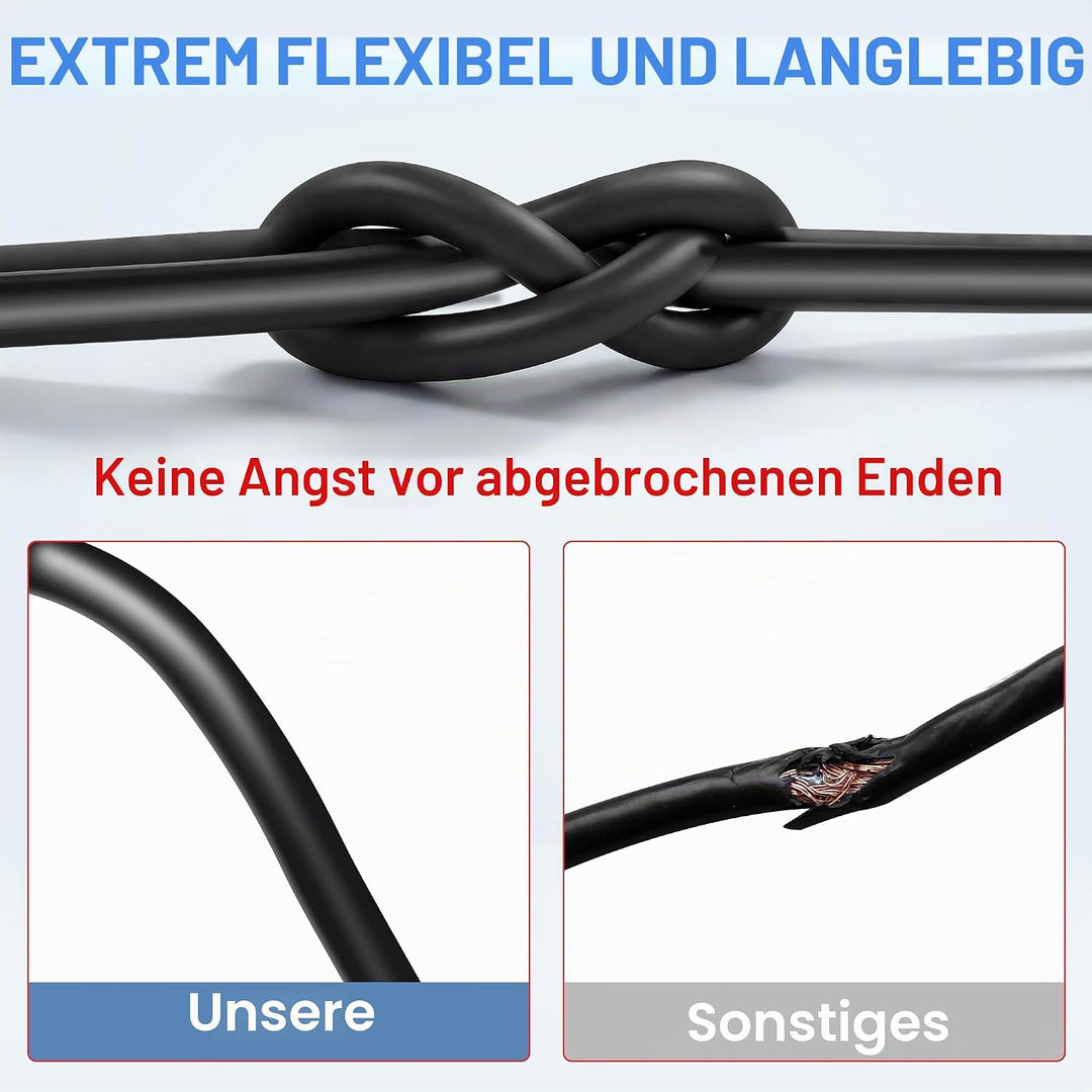 13-adrige 0,5mm² Kabel für Anhänger 5m Abschleppseil 13 adriges Anhängerkabel schwarz für Wohnwagen