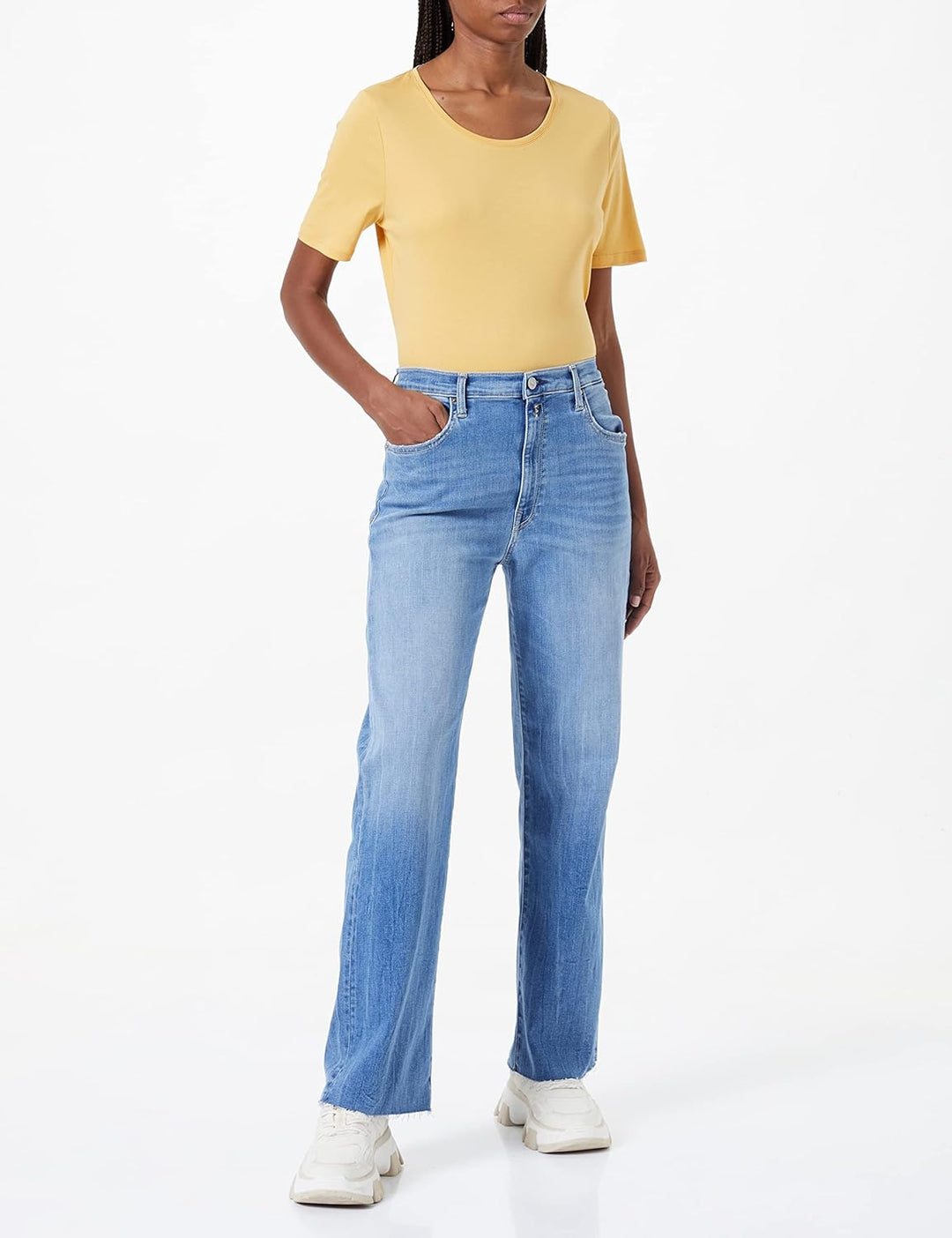 Replay Damen Reyne Jeans 26W / 30L 009 Azul Medio., 26W / 30L 009 Azul Medio.