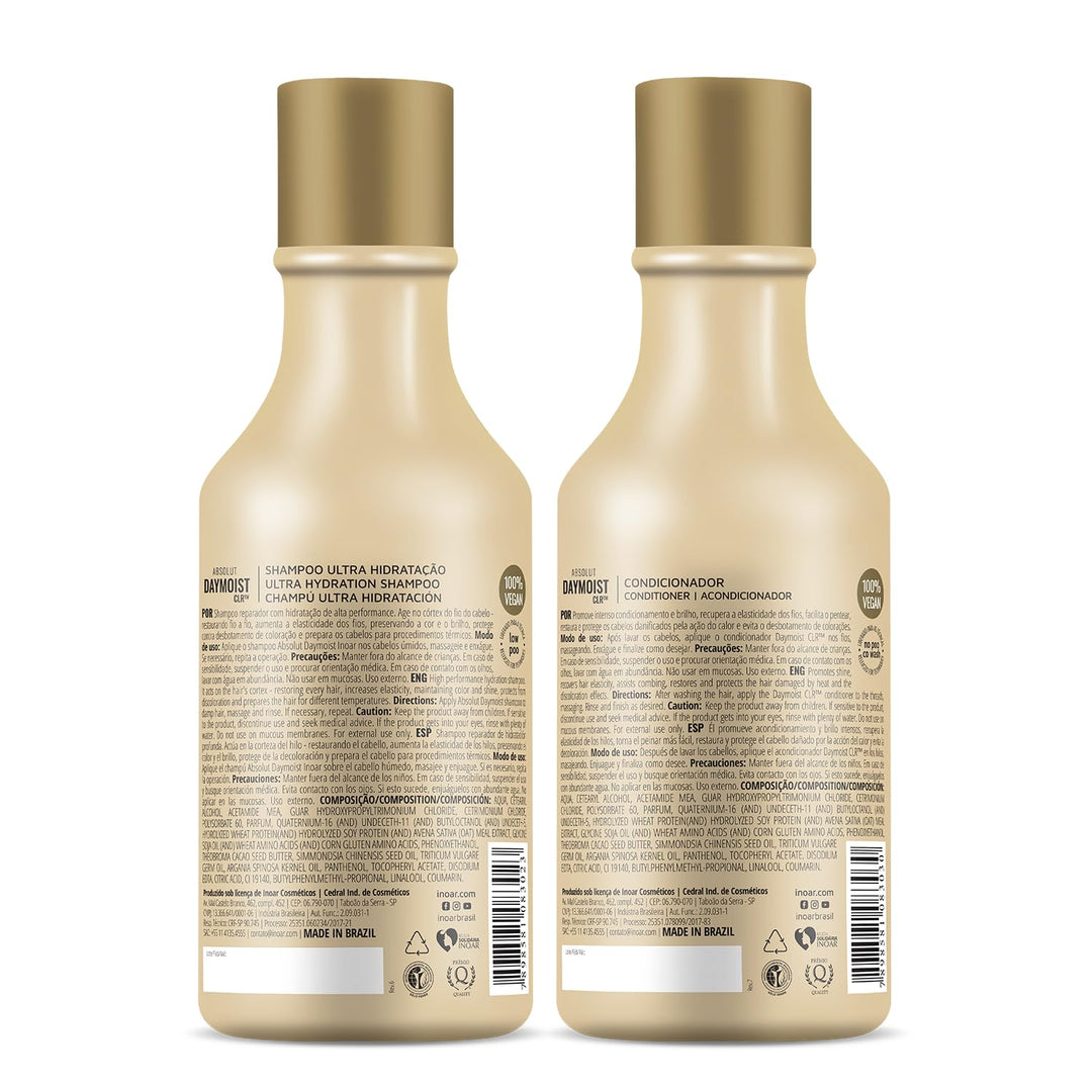 Inoar Daymoist Shampoo und Conditioner, Keratin Glättung, 1 Pack
