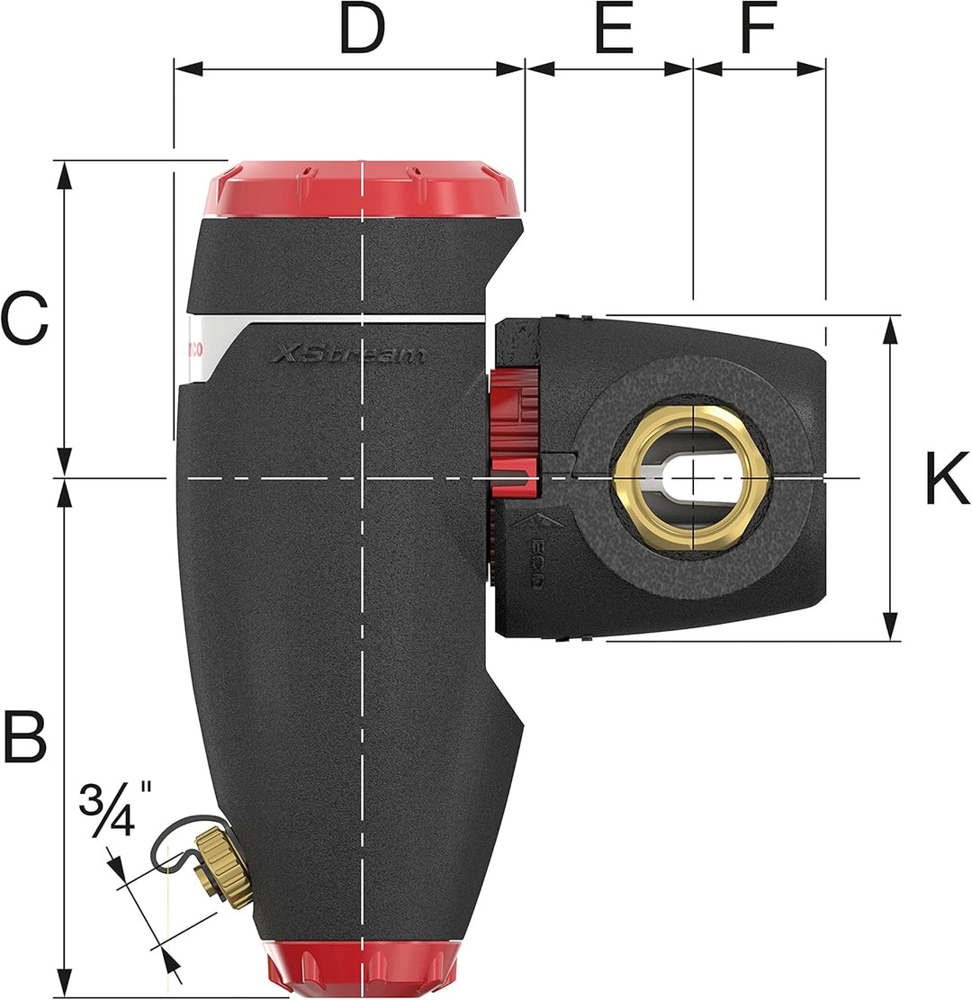 Flamco XStream Clean G 1" M - Schmutzabscheider für Heizkörper - Effiziente Reinigung, Hochwertiger