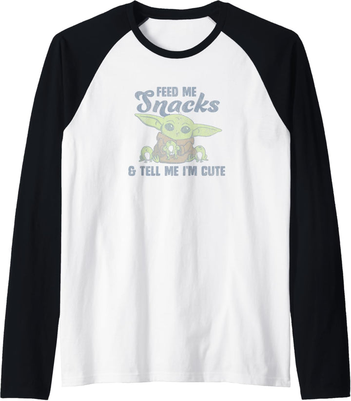 Star Wars: The Mandalorian The Child Feed Me Snacks Raglan