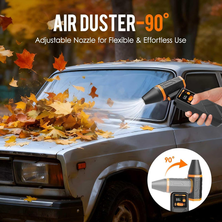 Electric Air Duster,210000RPM Super Power Cordless Elektrische Staubgebläse,100-Gang,Unendlich Varia