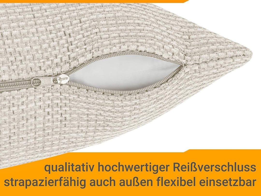 npluseins 2er Pack Kissenhüllen mit Struktur-Muster - Polsteroptik 617.767, 1 Pack (2 Stück) - Kisse