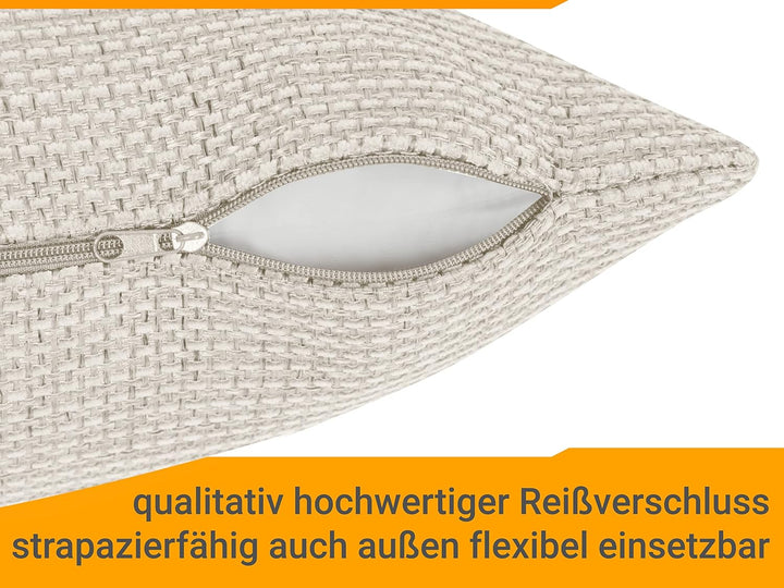 npluseins Kissenhülle mit Struktur-Muster - Polsteroptik 617.767, 1 Stück - Kissenhülle 60 x 60 cm,