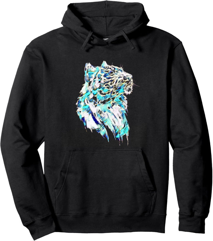 Tiger Motiv Raubkatzen Dschungel Katzen Krallen Zähne Tiger Pullover Hoodie
