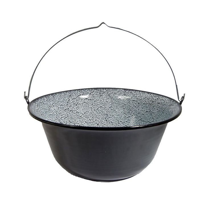 troph-e-shop Gulaschkessel Topf Emaille 22 Liter Suppentopf Hordentopf Gulaschtopf für 22-26 Persone