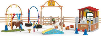 schleich 72149 Agility bei der Pferdebox, ab 3 Jahren, FARM WORLD - Spielset, Teile