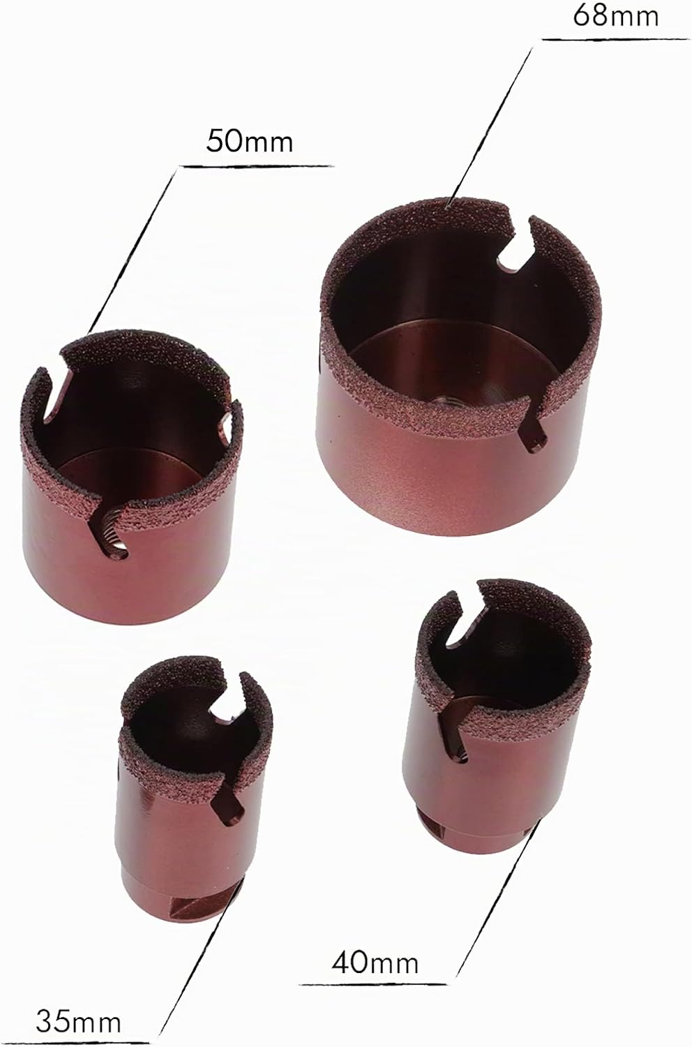 PRODIAMANT Speedmaster Set 4 teilig Diamant trocken Fliesenbohrer M14 ø  35mm, 40mm, 50mm, 68mm 4-tl