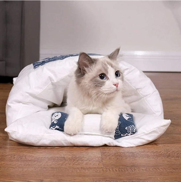 Orthopädischer Katzenschlafsack, Katzenschlafsack Warm, Katzen Schlafsack, Gemütliche Beruhigende Ka