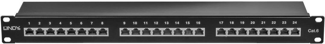 Lindy Cat.6 Patchpanel 24p STP 1HE Schwarz